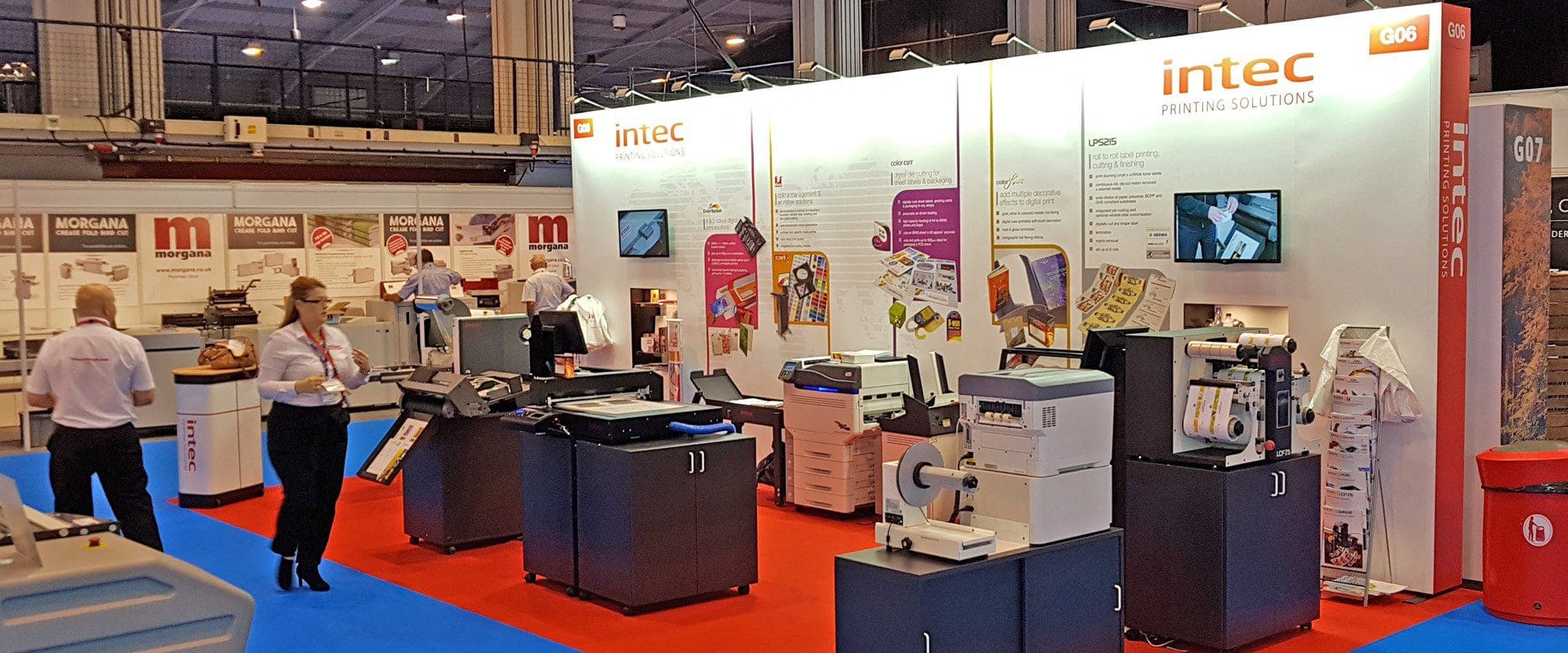 Intec stand at the print show