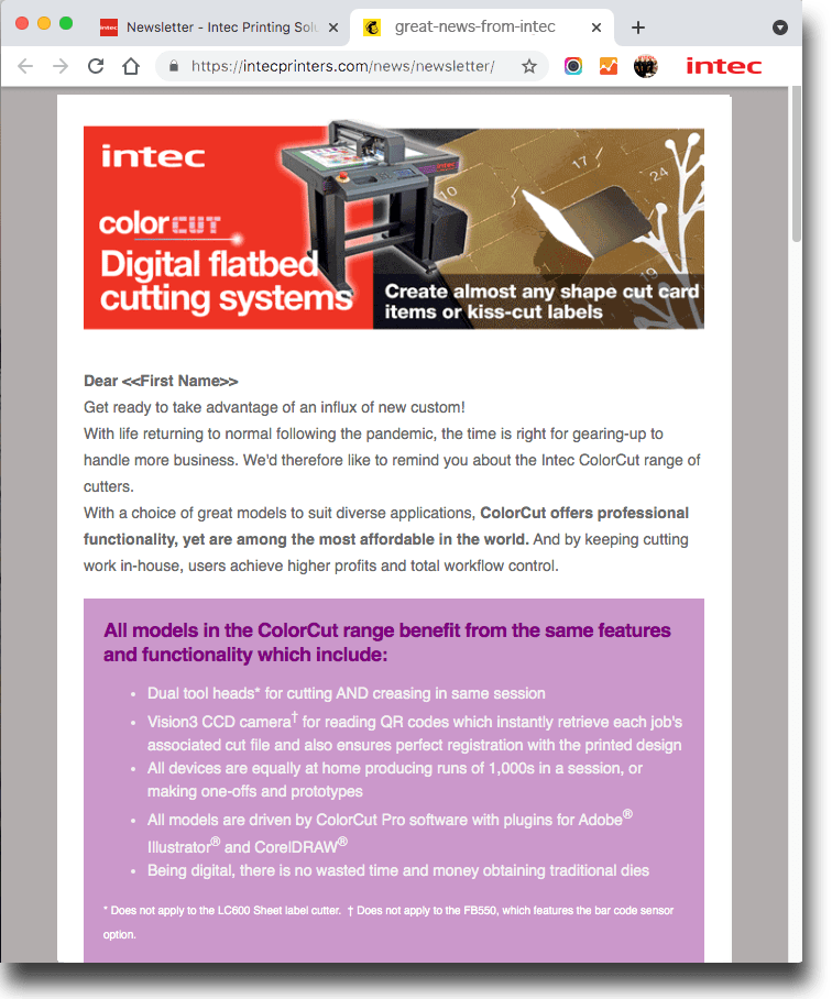 Intec Newsletter thumbnail
