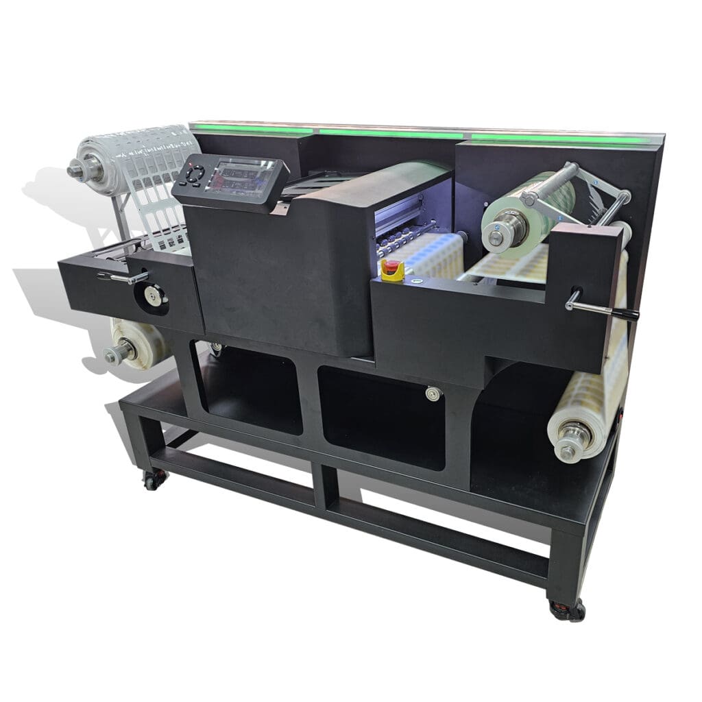 ColorCut LCF700 Roll to roll label cutter finisher. QR code enabled workflow - LC range of label cutters - kiss-cut digital-die label cutters - label solutions