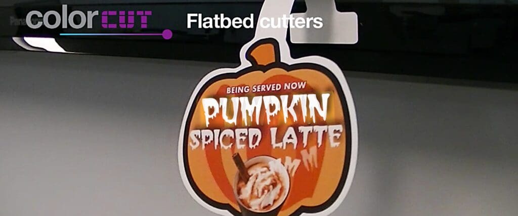 pumpkin latte shelf wobbler