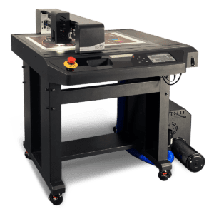 FB780T Digital flatbed cutter creaser - includes Tangential wheel crease tool with massive 2.5kg force for POS and packaging production