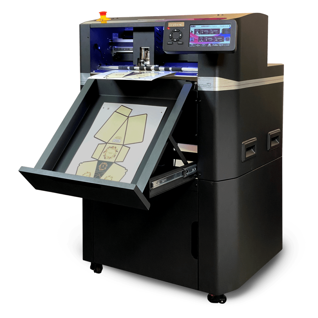 ColorCut SC7000 Pro-T Cutter with Tangential wheel creaser for Packaging Point of sale and label production