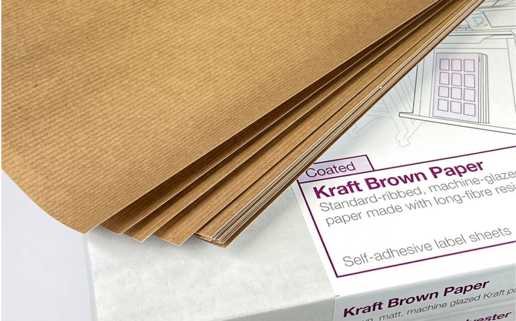 ColorCut Kraft brown paper - self-adhesive label media SRA3 sheets - Digital labels sheet media